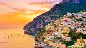 Positano bei Sonnenuntergang