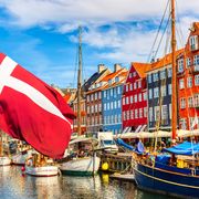 Kopenhagen Fahne im Hafen 