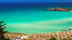 Blick auf den traumhaften Nissi Strand in Ayia Napa auf Zypern