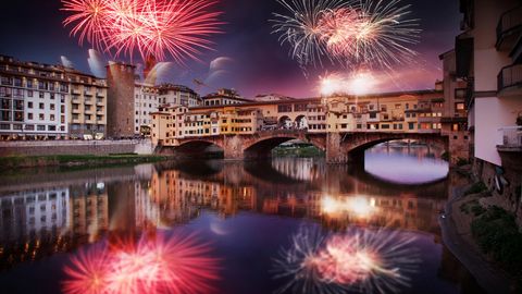 Feuerwerk über Florenz