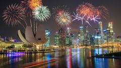 Feuerwerk über Singapur