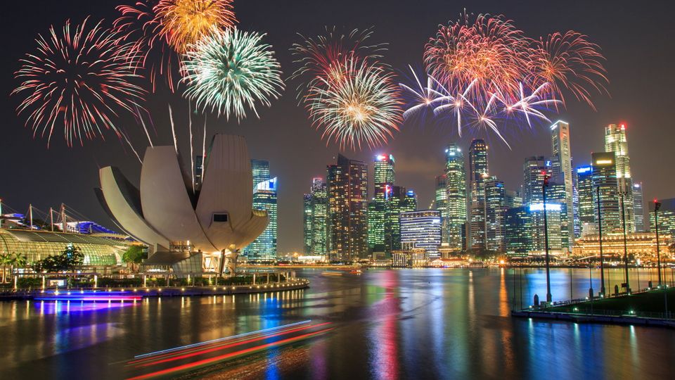 Feuerwerk über Singapur