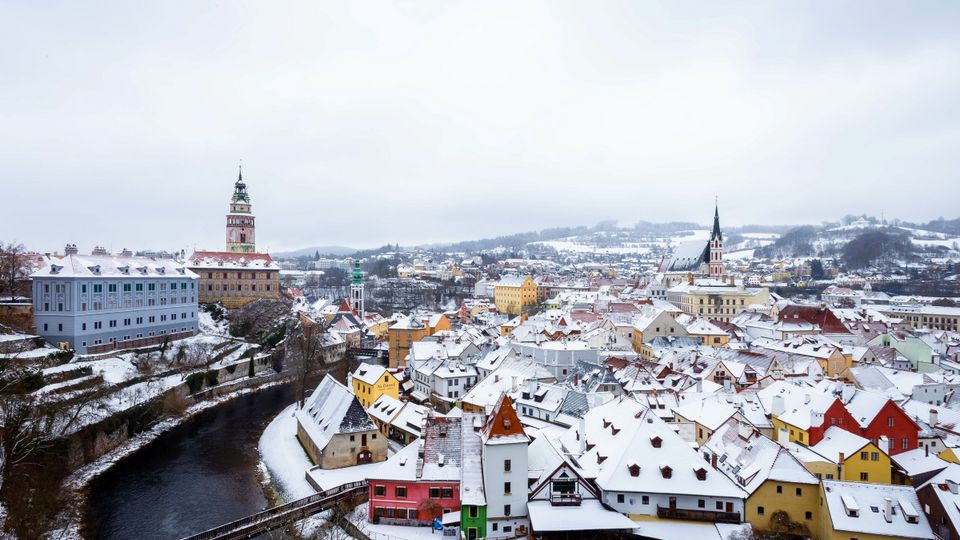 Krumlov - Panorama der Altstadt