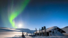 Winter Northern lights, Lappland