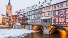 Erfurt Brücke Winter